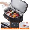 Lifewit Insulated Cooler Bag, 32 Can Large Leakproof Beach Cooler, Lightweight Portable Double Layer Soft-Sided Travel Ice Chest for Camping, Kayaking, Road Trips, Grocery Shopping, Black view 4