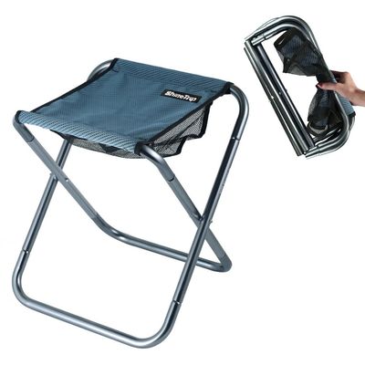 AOUTACC Large Ultralight Portable Folding Camping Stool for Outdoor Fishing Hiking Backpacking Travelling Little Stools (Light Blue, X-Large:15.7"x14.2"x13")