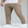 Plaid&Plain Men's Skinny Stretchy Khaki Pants Colored Pants Slim Fit Slacks Tapered Trousers 819 D-P-Khaki 33X30 view 3