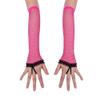 Ibluelover Kids Long Fishnet Gloves Girls Lace Fingerless Mesh Gloves Dance Performance Party Costume Accessory view 2
