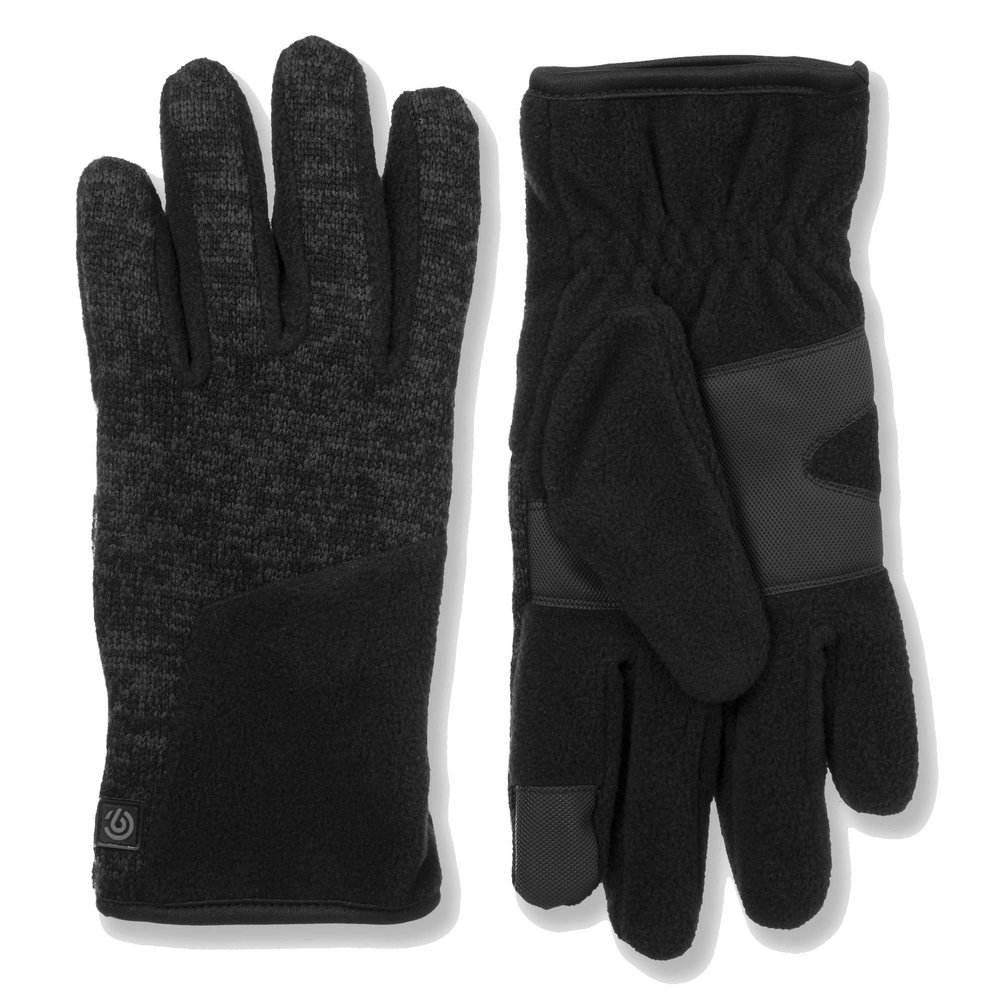 C9 Champion mens Fleece Cold Weather Gloves, Black (Touch Screen Friendly With Thinsulate), Medium-Large US, C114A-BLK-M/L