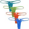 OROCOJUCO 4-Pack Men's Bikini Thong Underwear Slim Pouch String Tangas Second Skin Feel Sexy Low Rise T-back Medium view 1