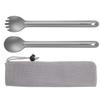 OUTXE Ultralight Titanium Long Handle Fork and Spoon Set view 1