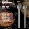 OUTXE Ultralight Titanium Long Handle Fork and Spoon Set view 2