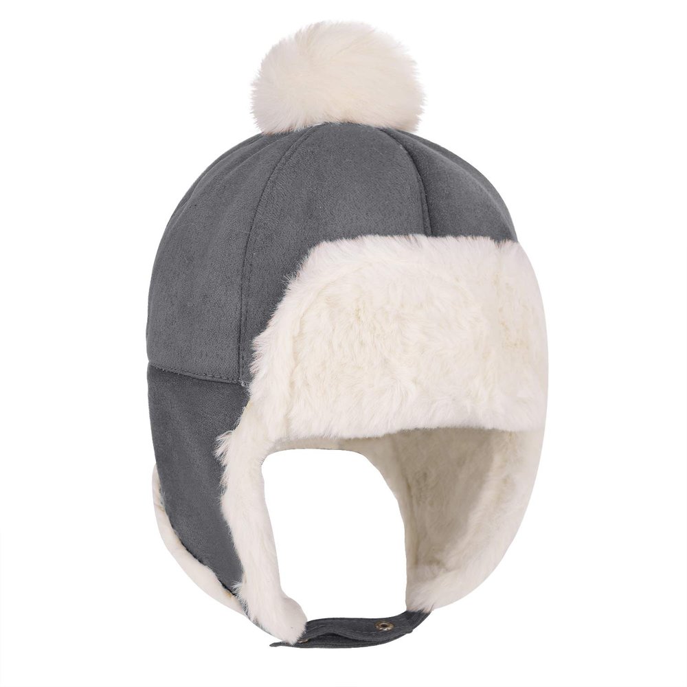 Ylucky Baby Winter Trapper Hat Earflap Ushanka Cap Suede Russian Ski Hat Infant Beanie Hat