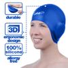 3D Silicone Swim Cap with Ear Protection - Seamless Comfortable Fit for Adults & Youth - Helps Keep Hair Dry - Waterproof Swimming Cap for Men & Women for Pool or Training view 4