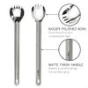 TITECOUGO Titanium Spork, Camping Long Spork Titanium Multitool Lightweight Camp Outdoors Hiking Travel Convenient Picnic Spoon Fork for Men Women Portable Flatware 2 pack view 3