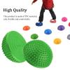Keenso Foot Massage Ball, 8 Colors PVC Inflatable Half Yoga Balls Massage Point Exercises Trainer Fitness Balance Ball (Green) Yoga/Workout Clothing view 4