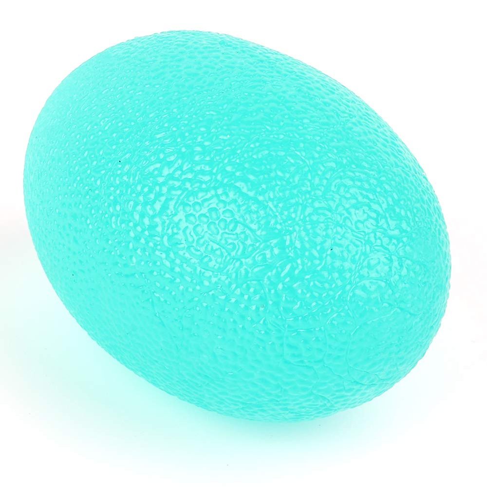 Egg Shaped Grip Ball, Silicone Massage Therapy Grip Ball for Wrist Finger Strength Exercise Stress Relief(Green)