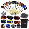 ROOBEEO Soft Tip Darts 12 Pcs 18g Plastic Tip Darts Set with Brass Steel Barrels&Aluminum Shafts,200 Extra Dart Tips 42 Dart Flights 20 Extra Rubber Rings and 1 Storage Bag for Electronic Dart Board view 1