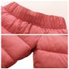 Baby Boys Girls Elastic Windproof Down Pants Lightweight Warm Snow Pants Red view 4