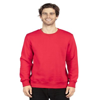 Threadfast Apparel Unisex Ultimate Crewneck Sweatshirt, RED, X-Large