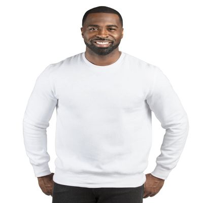 Threadfast Apparel Unisex Ultimate Crewneck Sweatshirt, White, XXX-Large