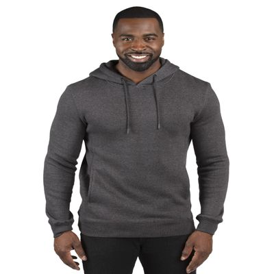 Threadfast Apparel Unisex Fleece Pullover Hooded, Charcoal Heather, X-Small