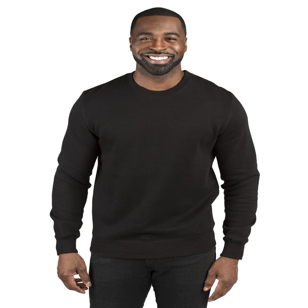 Threadfast Apparel Unisex Ultimate Crewneck Sweatshirt, Black, XXX-Large