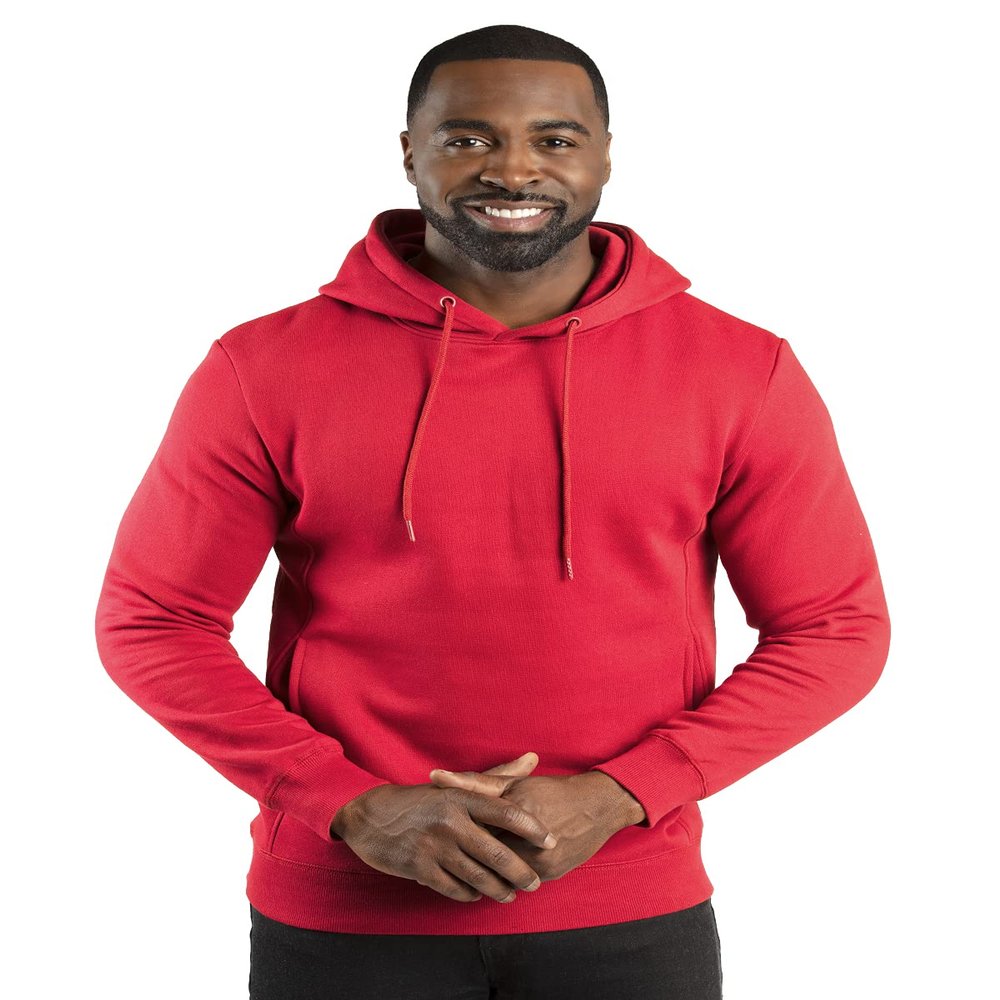 Threadfast Apparel Unisex Fleece Pullover Hooded Sweatshirt, RED, XXX-Large