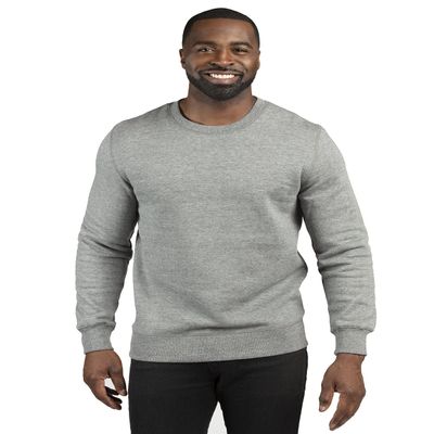 Threadfast Apparel Unisex Ultimate Crewneck Sweatshirt, Heather Grey, XXXX-Large