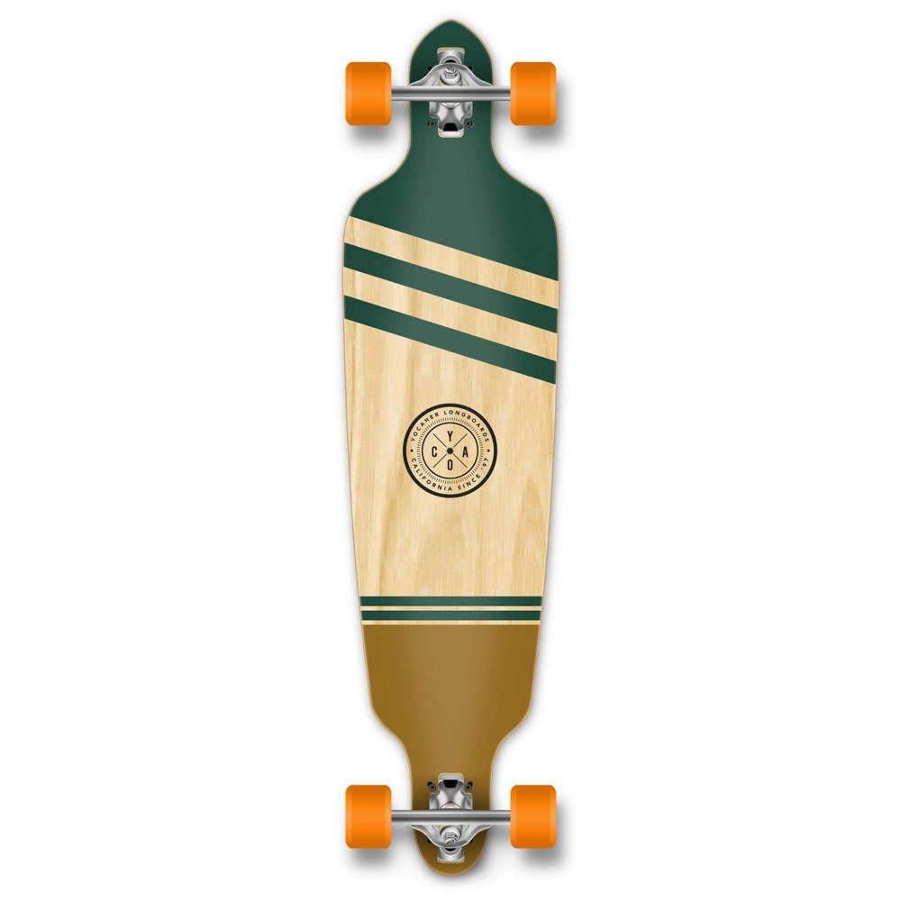 Yocaher Earth Series (Wind) Complete Drop Through Skateboards Longboard w/BlackWidow Premium 80A Grip Tape Aluminum Truck ABEC-9 Bearing 70mm Skateboard Wheels