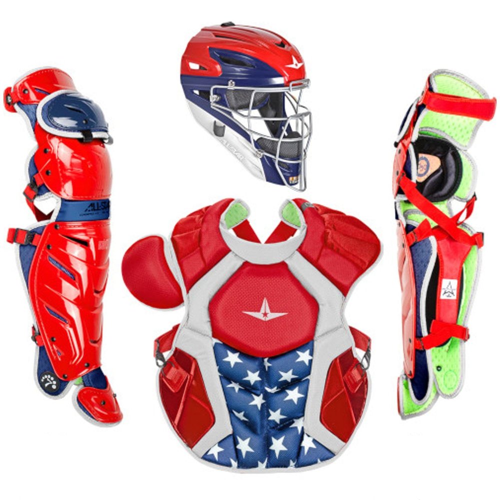All-Star S7 Axis for Adults - Baseball Catching Equipment Kit (Catching Helmet, Chest Protector, Leg Guards), NOCSAE Standard (USA)