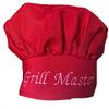 CHEFSKIN Grill Master RED Chef Hat, Fully Adjustable Great Gift