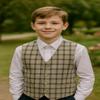 Spring Notion Boys' Plaid Checkers Tartan Suit Vest Waistcoat Brown 8 view 3