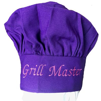 CHEFSKIN Grill Master Purple Chef Hat, Fully Adjustable Great Gift