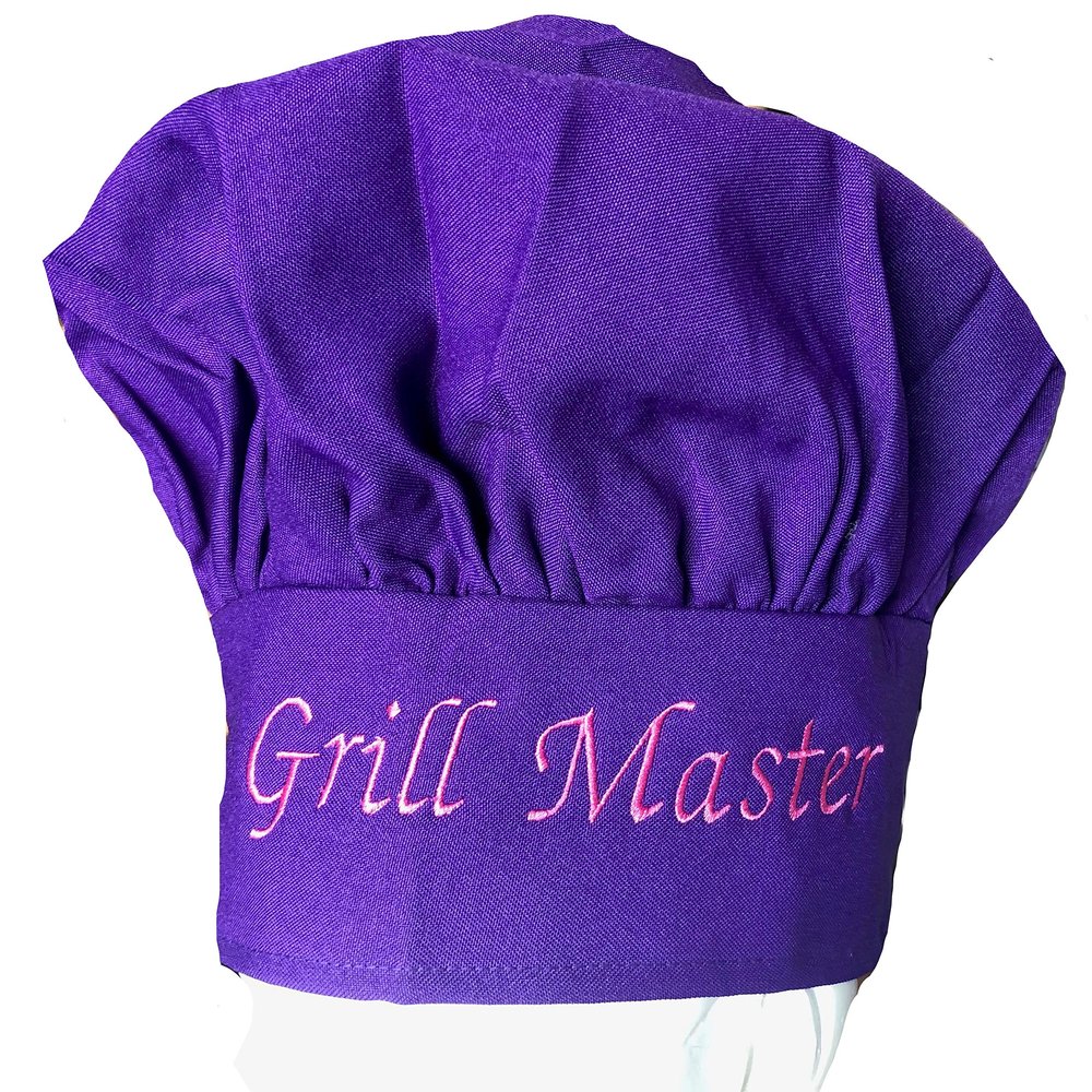 CHEFSKIN Grill Master Purple Chef Hat, Fully Adjustable Great Gift
