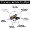 EZTEK Emergency Survival Tool, Flashlight, Mirror Compass, Safety Whistles, Credit Card Pocket Tool- Total 18 Function view 3