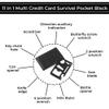 EZTEK Emergency Survival Tool, Flashlight, Mirror Compass, Safety Whistles, Credit Card Pocket Tool- Total 18 Function view 4