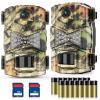 WOSODA 2 Pack Trail Camera with Night Vision Motion Activated Waterproof,30MP Game Camera,1080P HD Trail Cam with SD Card for Wildlife Monitoring,Outdoor Scouting & Security view 1