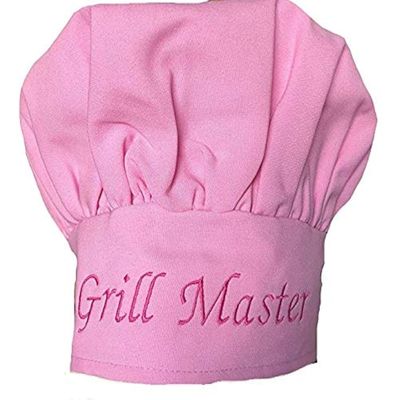 CHEFSKIN Grill Master Pink Chef Hat, Fully Adjustable Great Gift