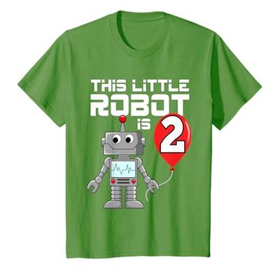 2 Year Old Robot Birthday Robots Science Robotics 2nd Gift T-Shirt