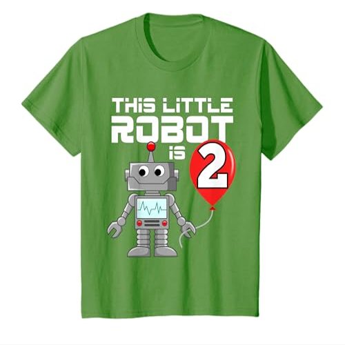 2 Year Old Robot Birthday Robots Science Robotics 2nd Gift T-Shirt