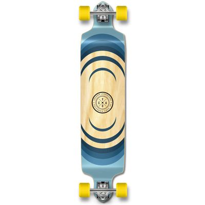 Yocaher Earth Series (Ripple) Complete Drop Down Skateboards Longboard w/BlackWidow Premium 80A Grip Tape Aluminum Truck ABEC-9 Bearing 70mm Skateboard Wheels