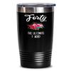 HollyWood & Twine 40th Birthday Gift for Women Funny 40th Birthday Party Ideas for Her Turning 40 Years Old Mug Over The Hill Happy 40th Birthday Tumbler Funny Gift Flo view 2
