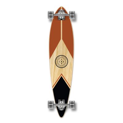 Yocaher Earth Series (Mountain) Complete Pintail Skateboards Longboard w/BlackWidow Premium 80A Grip Tape Aluminum Truck ABEC-9 Bearing 70mm Skateboard Wheels