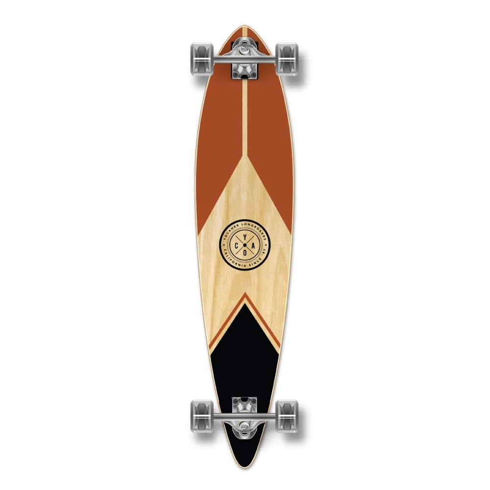Yocaher Earth Series (Mountain) Complete Pintail Skateboards Longboard w/BlackWidow Premium 80A Grip Tape Aluminum Truck ABEC-9 Bearing 70mm Skateboard Wheels
