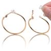 5 Pairs Gold Clip on Earrings Hoop Non Piercing Women Clip Earrings for Women, 5 Sizes view 2