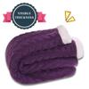 SDBING Women's Winter Super Soft Warm Cozy Fleece Lined Fuzzy Slipper Socks with Grippers (Purple, 6-10) view 3