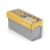 Plano EDGE Premium Spinnerbait Tackle Utility Box, Clear and Yellow, Rust-Resistant Storage, Waterproof Tackle Tray Organizer for Buzz Baits, Swimbaits, and Crankbaits view 1