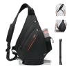 TUDEQU Sling Bag for Women,8 Pockets Sling Bag One Strap Small Crossbody Backpack for Women,19L Sling Backpack Travel Hiking Outdoor Walking Daypack view 1