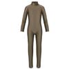 TiaoBug Girls Spandex Turtleneck Unitard Long Sleeve Full Body Catsuit Leotard Gymnastic Performances Costumes Brown 5-6 view 2