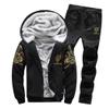 Men Casual Jackets+Pants Two Pieces Sets Warm Thick Hoodies Sportswear Tracksuit view 1