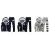 Men Casual Jackets+Pants Two Pieces Sets Warm Thick Hoodies Sportswear Tracksuit view 2