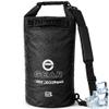 Enthusiast Gear Insulated Dry Bag Cooler  Roll Top, Leak Proof, Waterproof, Collapsible, with Padded Shoulder Strap - Perfect for Kayaking Fishing Beach Hiking - (15 Liter, Black) view 1