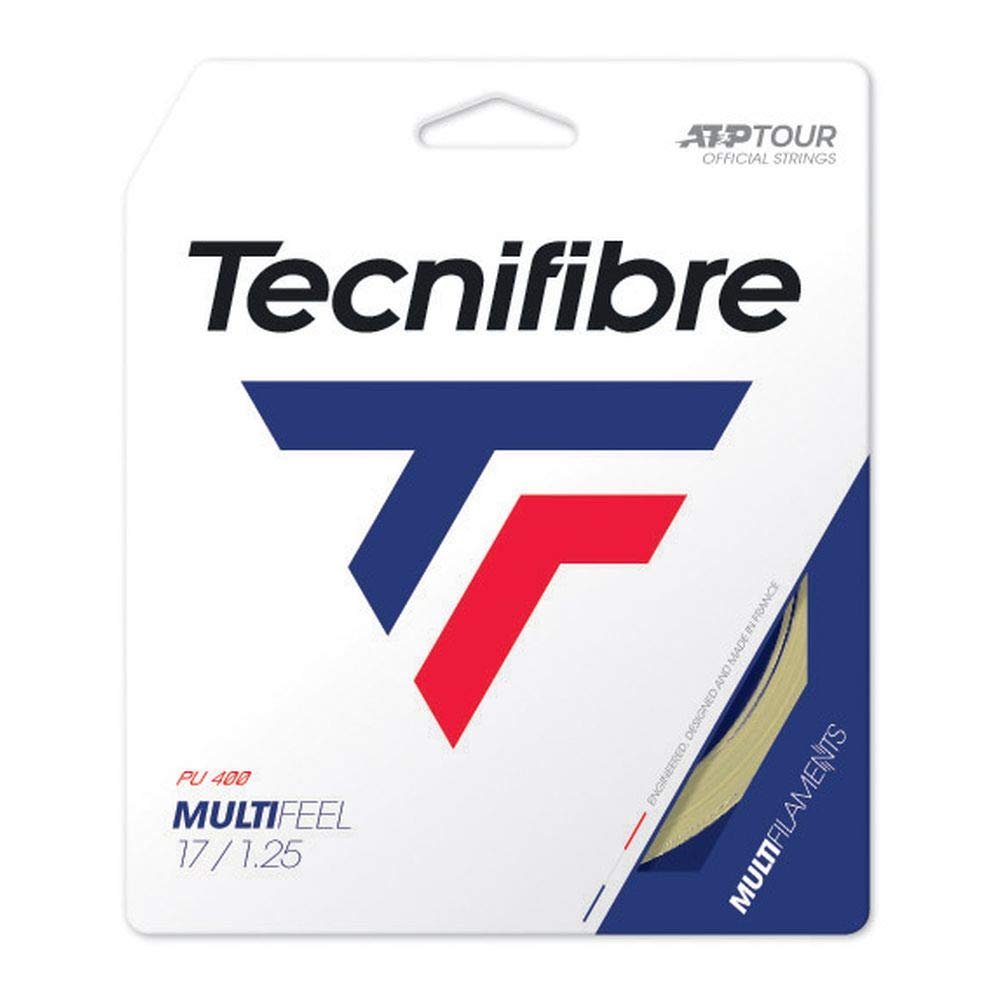 Tecnifibre Unisex Adult's MULTIFEEL 1.25 Tennis Strings, Natural, 1.25 mm