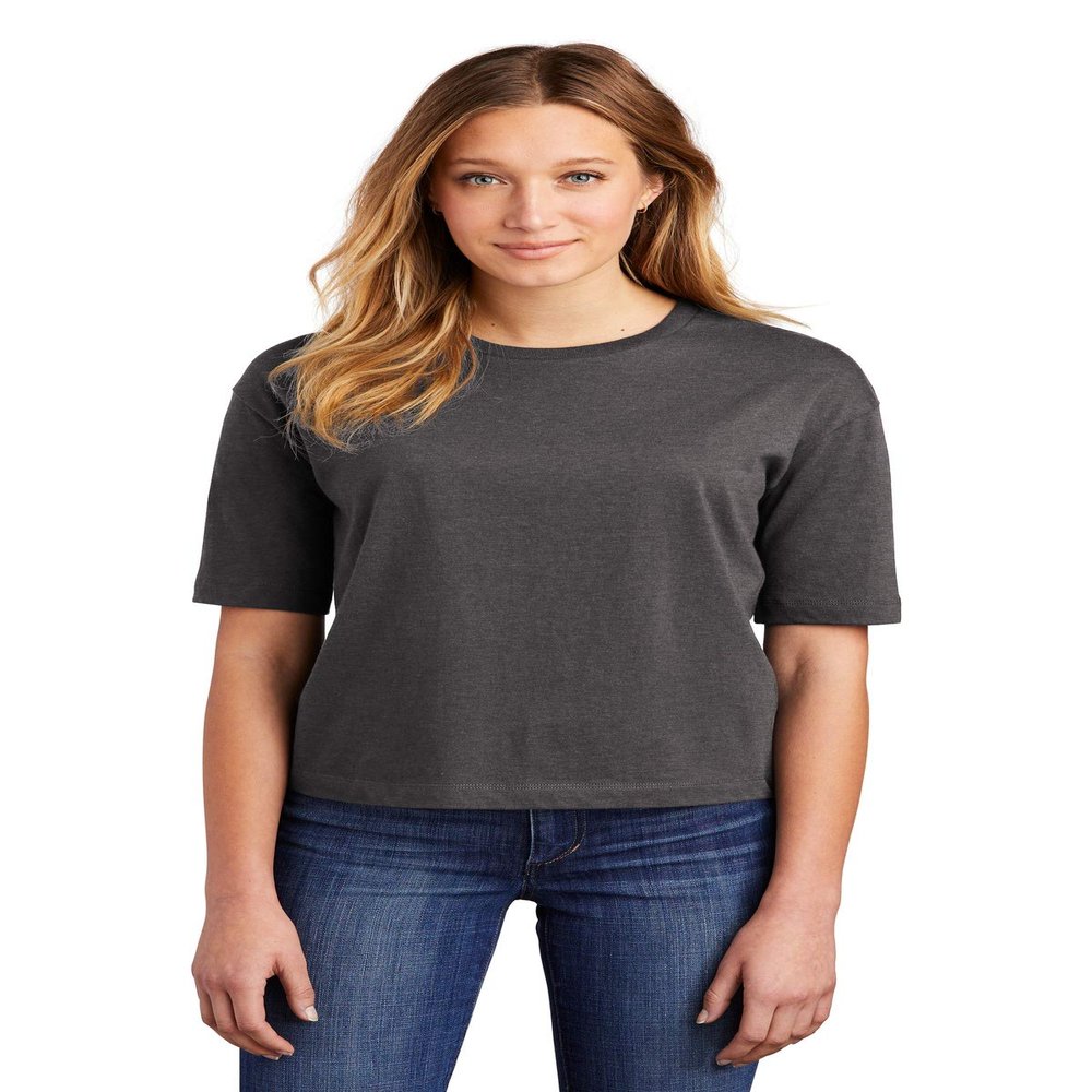 District Women's V.I.T. Boxy Tee DT6402 4XL Heathered Charcoal