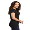 District Women's Fitted Perfect Tri Tee. DT155 XS Black view 3