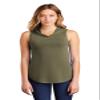 District Women's Perfect Tri Sleeveless Hoodie DT1375 4XL Military Green Frost