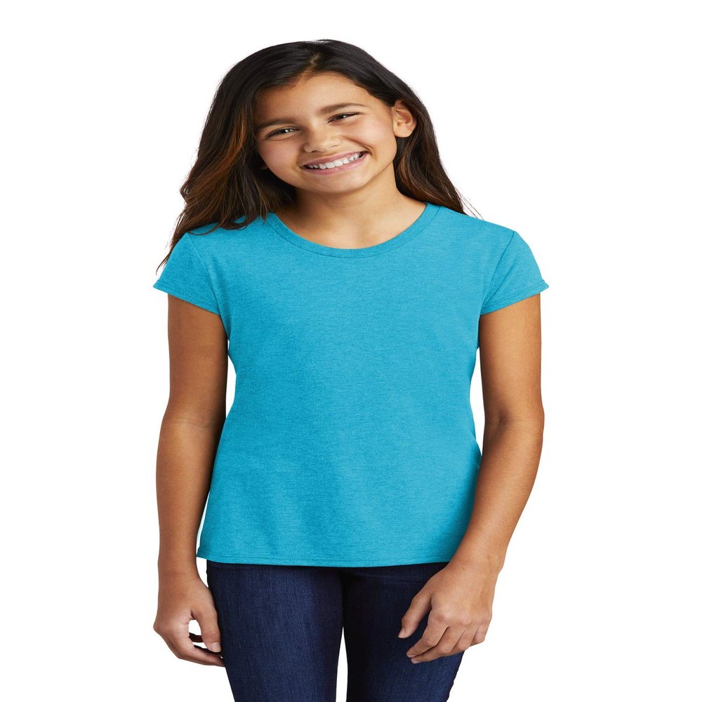 District Girls Perfect Tri Tee DT130YG XL Turquoise Frost